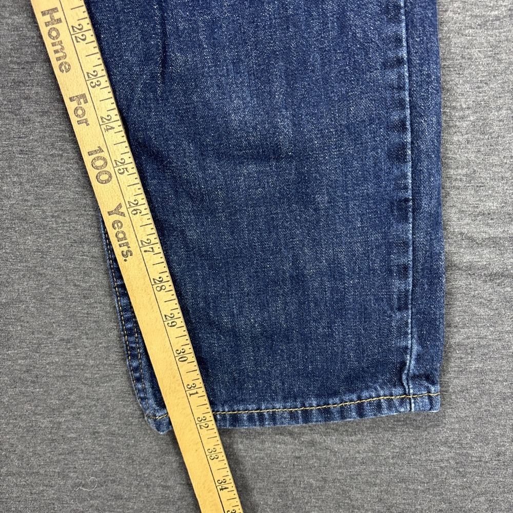 Levis 514 Jeans Mens 31x32 Blue Denim Straight Fit Whiskered Fade Streetwear - Picture 4 of 10